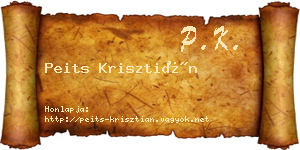 Peits Krisztián névjegykártya